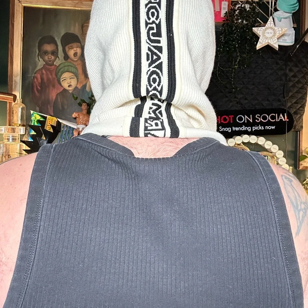 Marc Jacobs Cream Balaclava with Black Accents